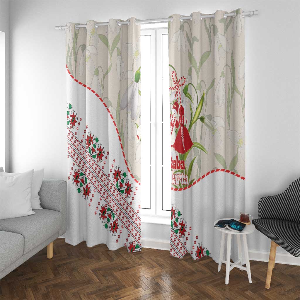 Baba Marta Bulgaria Window Curtain Martenitsa Snowdrop Shevitsa Folk Pattern