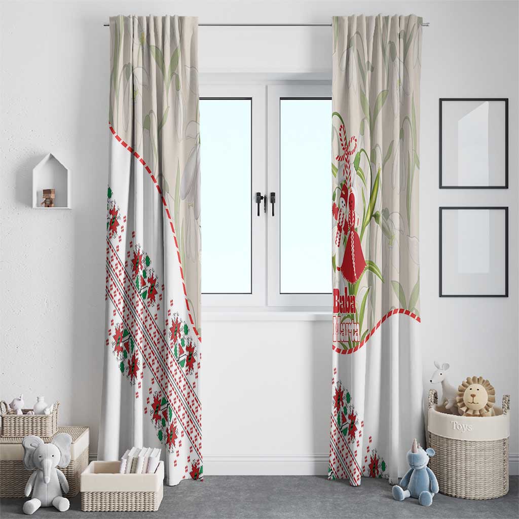 Baba Marta Bulgaria Window Curtain Martenitsa Snowdrop Shevitsa Folk Pattern