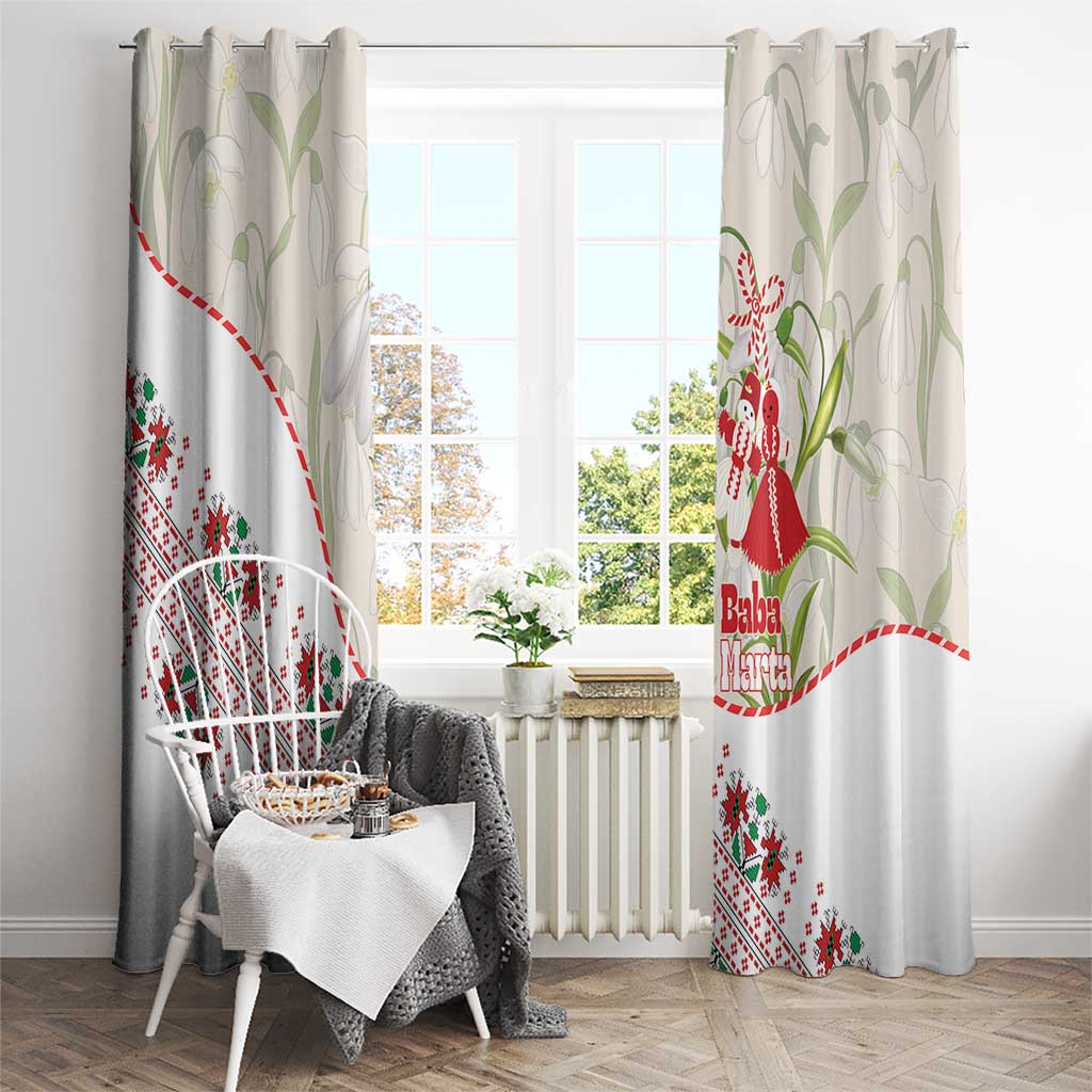 Baba Marta Bulgaria Window Curtain Martenitsa Snowdrop Shevitsa Folk Pattern