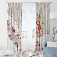 Baba Marta Bulgaria Window Curtain Martenitsa Snowdrop Shevitsa Folk Pattern
