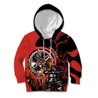 Canada National Aboriginal Day Kid Hoodie Indigenous Peoples Inuksuit With Dreamcatcher - Wonder Print Shop