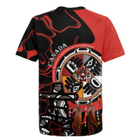 Canada National Aboriginal Day Rugby Jersey Indigenous Peoples Inuksuit With Dreamcatcher - Wonder Print Shop