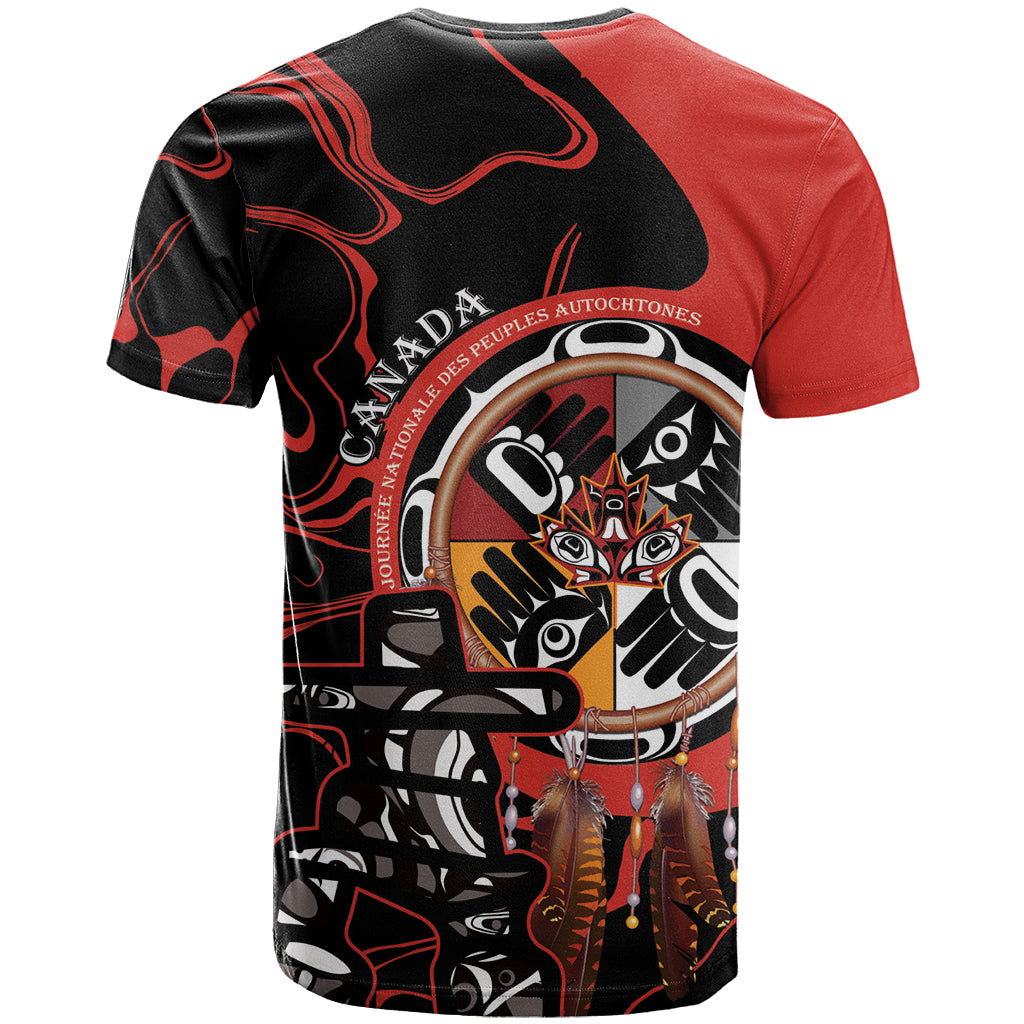 Canada National Aboriginal Day T Shirt Indigenous Peoples Inuksuit With Dreamcatcher - Wonder Print Shop
