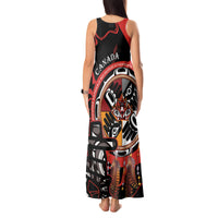Canada National Aboriginal Day Tank Maxi Dress Indigenous Peoples Inuksuit With Dreamcatcher - Wonder Print Shop