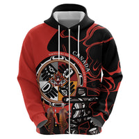 Canada National Aboriginal Day Zip Hoodie Indigenous Peoples Inuksuit With Dreamcatcher - Wonder Print Shop