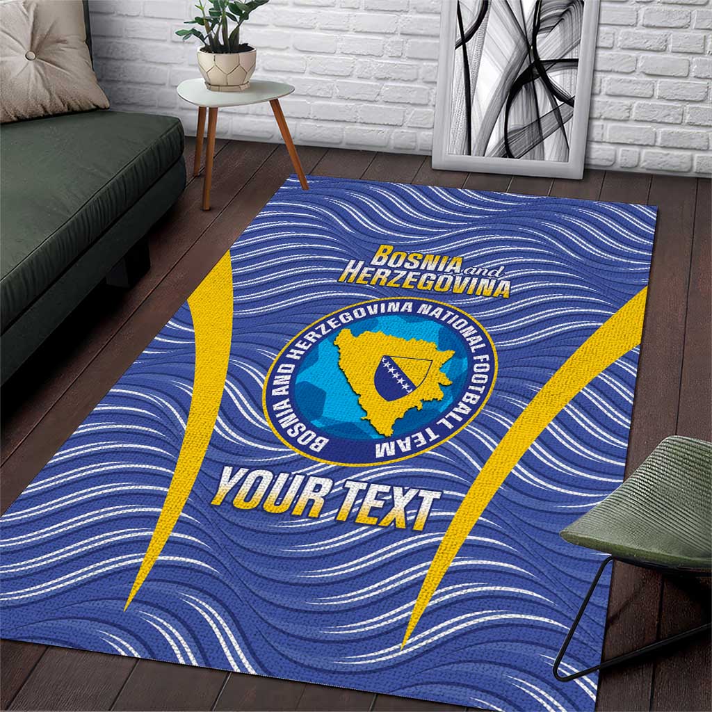 Custom Bosnia and Herzegovina Football Area Rug Come On Zmajevi