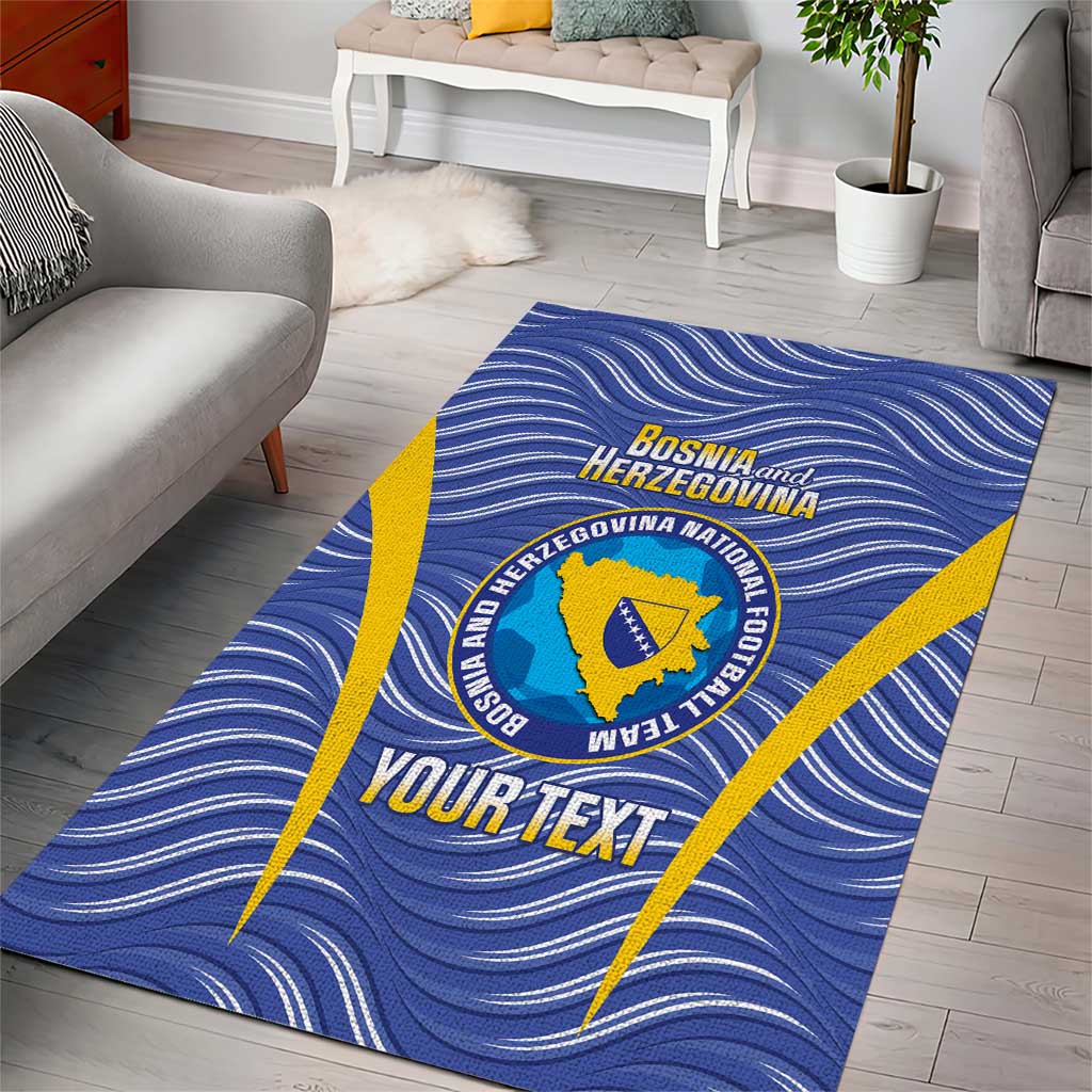Custom Bosnia and Herzegovina Football Area Rug Come On Zmajevi