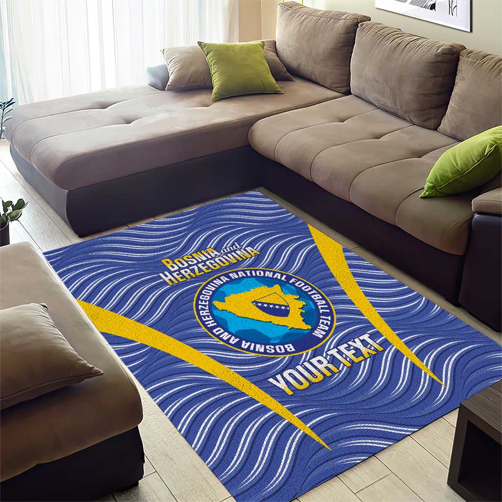Custom Bosnia and Herzegovina Football Area Rug Come On Zmajevi