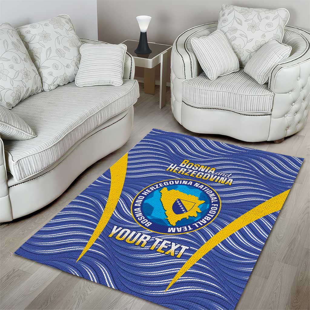 Custom Bosnia and Herzegovina Football Area Rug Come On Zmajevi