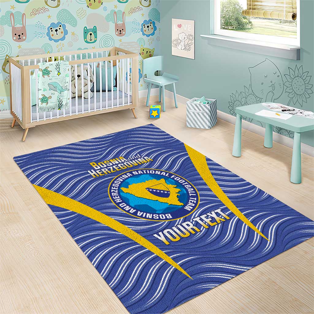 Custom Bosnia and Herzegovina Football Area Rug Come On Zmajevi