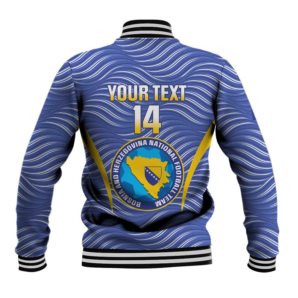 Custom Bosnia and Herzegovina Football Baseball Jacket Come On Zmajevi
