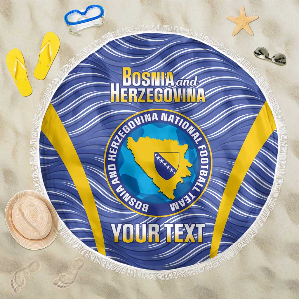 Custom Bosnia and Herzegovina Football Beach Blanket Come On Zmajevi
