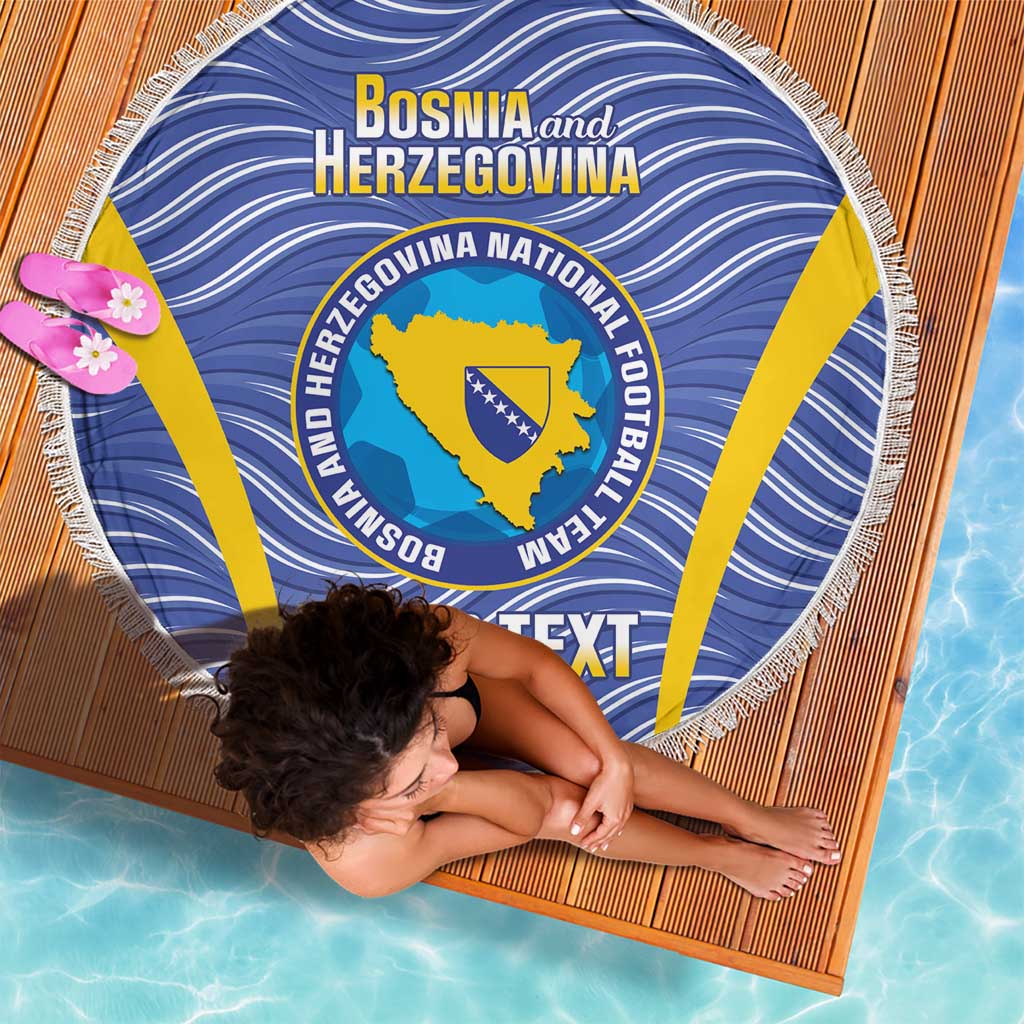 Custom Bosnia and Herzegovina Football Beach Blanket Come On Zmajevi