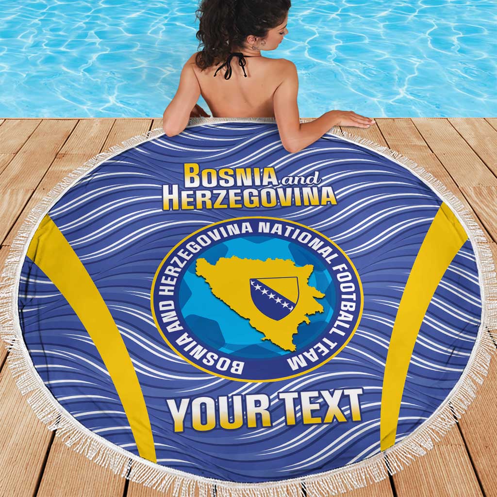 Custom Bosnia and Herzegovina Football Beach Blanket Come On Zmajevi
