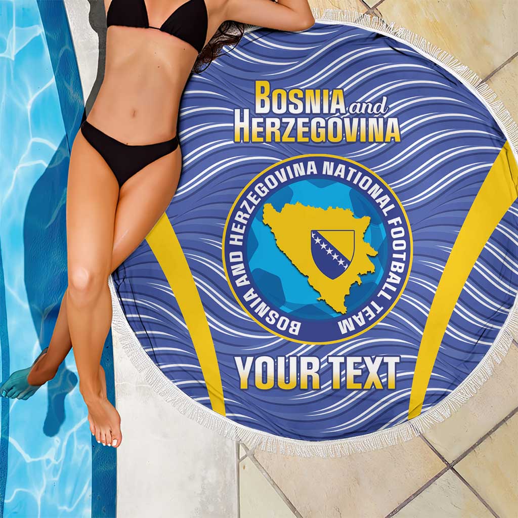 Custom Bosnia and Herzegovina Football Beach Blanket Come On Zmajevi