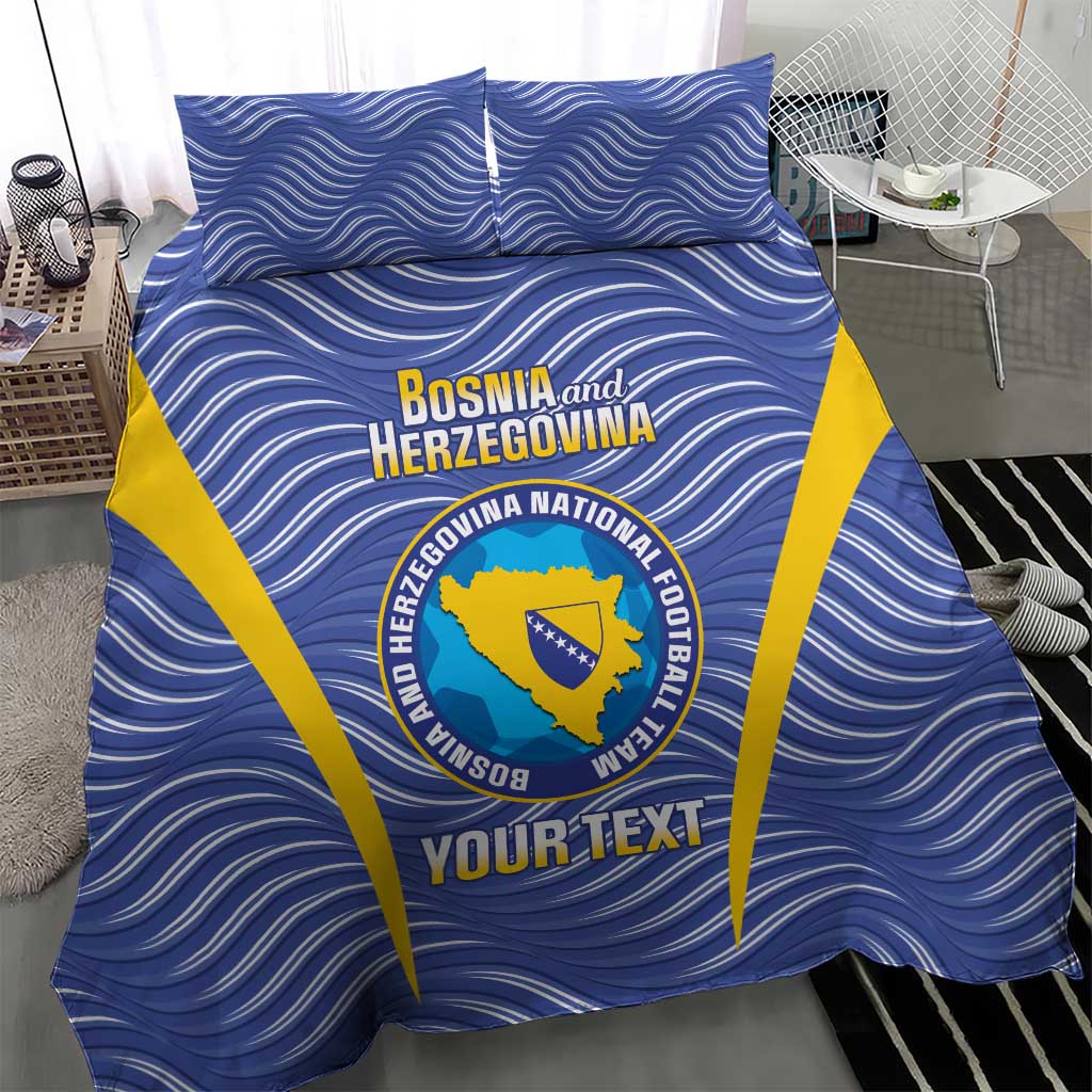 Custom Bosnia and Herzegovina Football Bedding Set Come On Zmajevi
