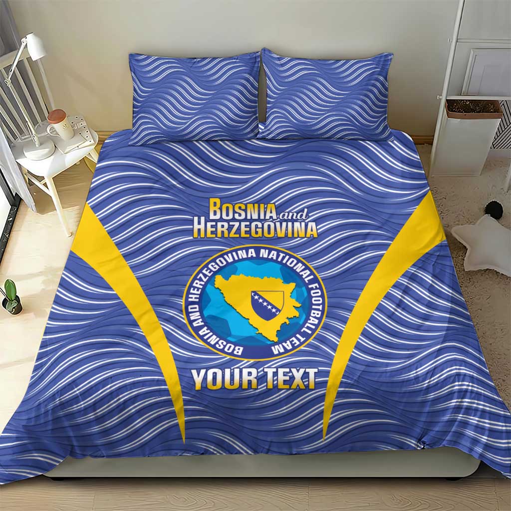 Custom Bosnia and Herzegovina Football Bedding Set Come On Zmajevi