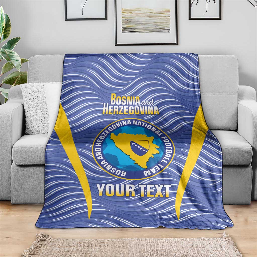 Custom Bosnia and Herzegovina Football Blanket Come On Zmajevi