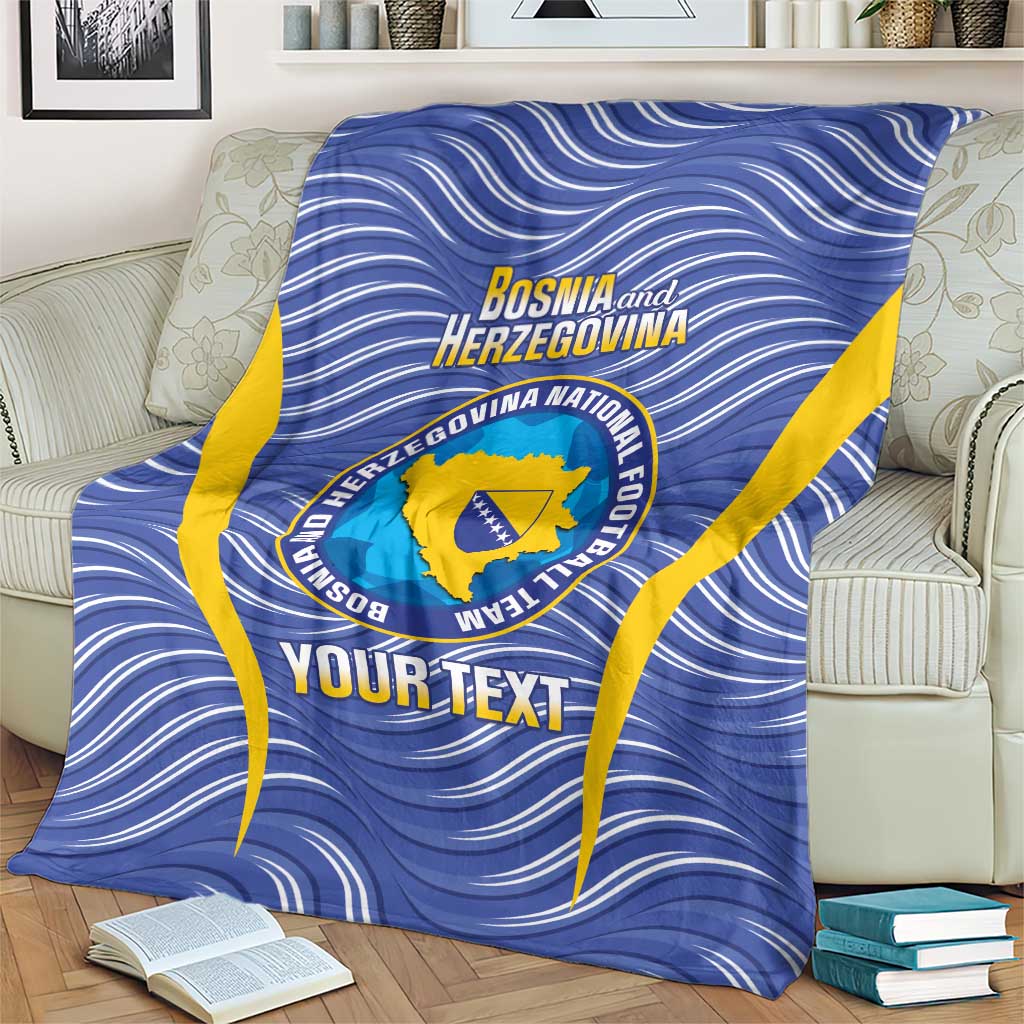 Custom Bosnia and Herzegovina Football Blanket Come On Zmajevi