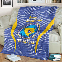 Custom Bosnia and Herzegovina Football Blanket Come On Zmajevi