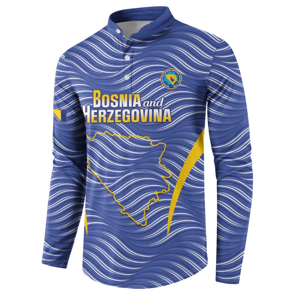 Custom Bosnia and Herzegovina Football Button Sweatshirt Come On Zmajevi