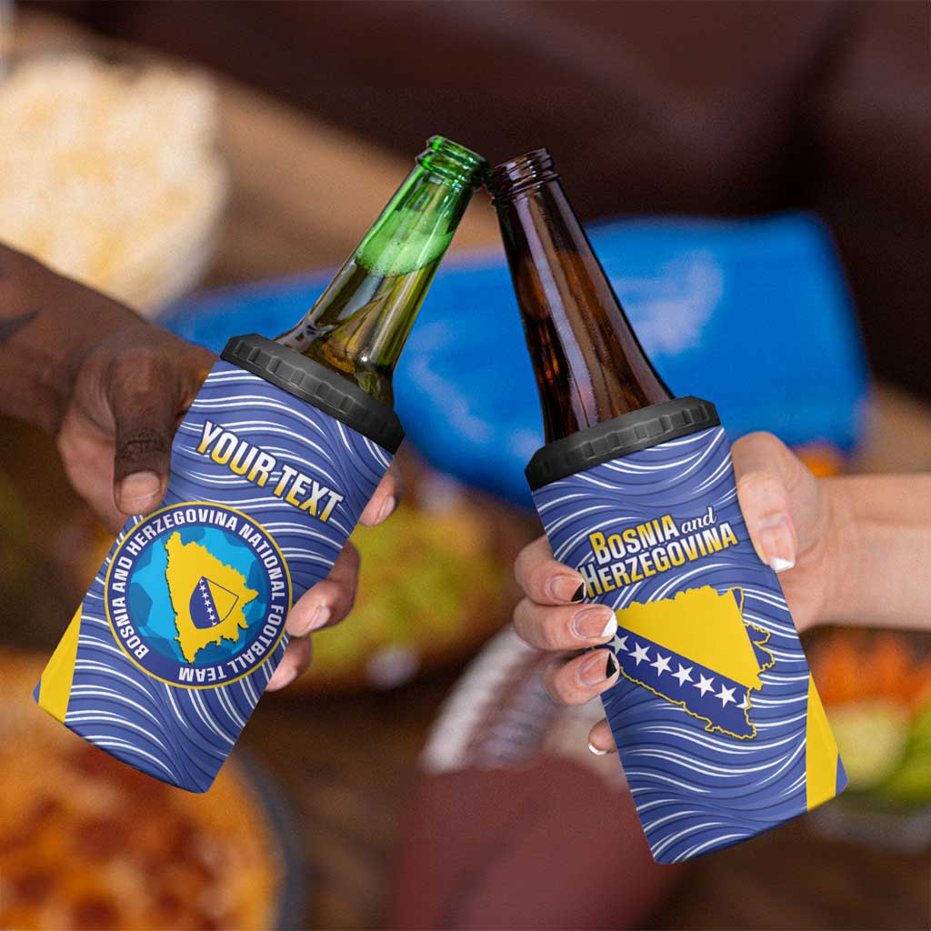 Custom Bosnia and Herzegovina Football 4 in 1 Can Cooler Tumbler Come On Zmajevi