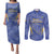Custom Bosnia and Herzegovina Football Couples Matching Puletasi and Long Sleeve Button Shirt Come On Zmajevi