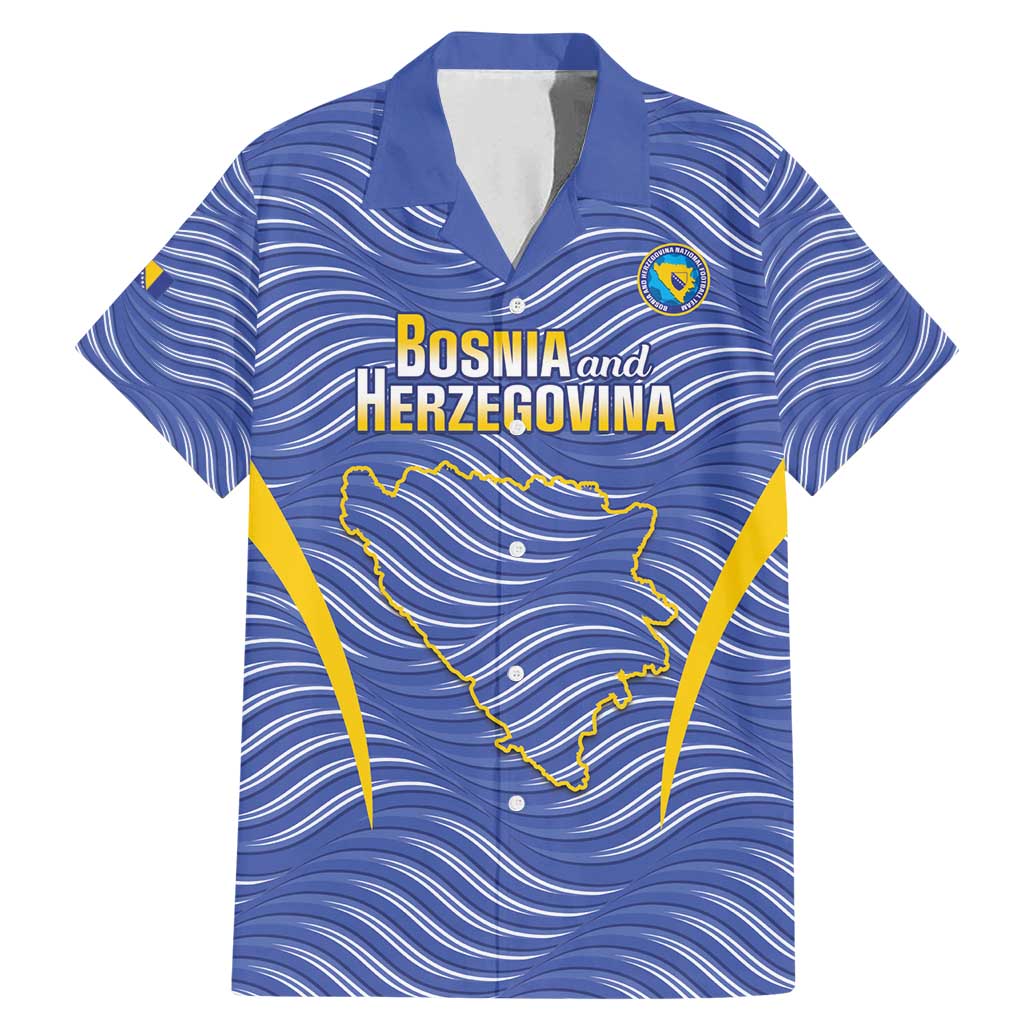 Custom Bosnia and Herzegovina Football Family Matching Mermaid Dress and Hawaiian Shirt Come On Zmajevi