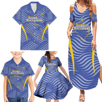 Custom Bosnia and Herzegovina Football Family Matching Summer Maxi Dress and Hawaiian Shirt Come On Zmajevi