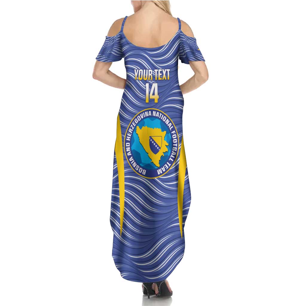 Custom Bosnia and Herzegovina Football Family Matching Summer Maxi Dress and Hawaiian Shirt Come On Zmajevi
