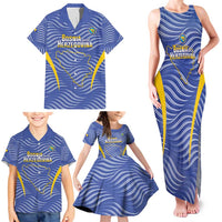 Custom Bosnia and Herzegovina Football Family Matching Tank Maxi Dress and Hawaiian Shirt Come On Zmajevi