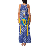 Custom Bosnia and Herzegovina Football Family Matching Tank Maxi Dress and Hawaiian Shirt Come On Zmajevi