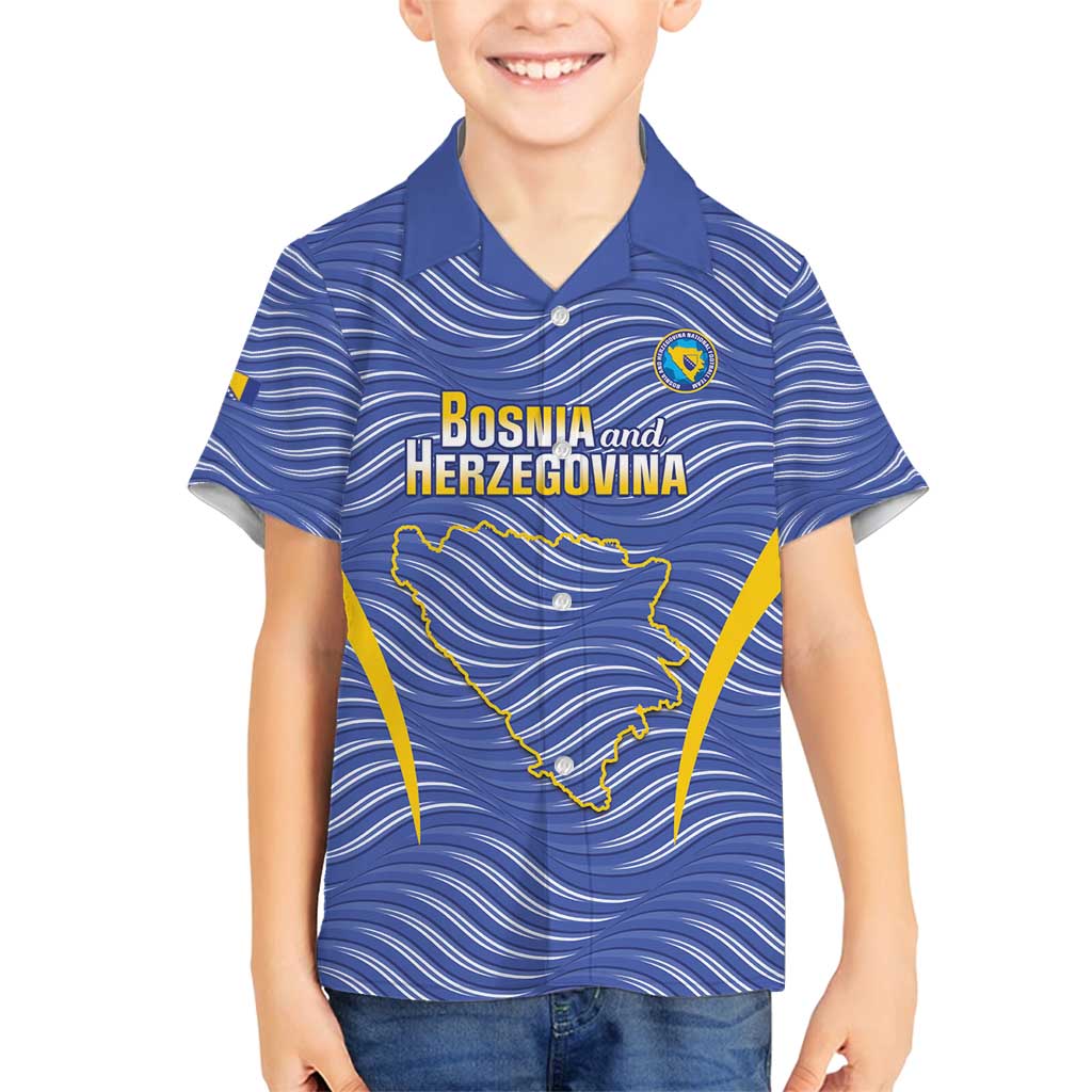 Custom Bosnia and Herzegovina Football Family Matching Tank Maxi Dress and Hawaiian Shirt Come On Zmajevi