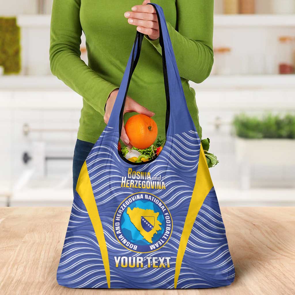 Custom Bosnia and Herzegovina Football Grocery Bag Come On Zmajevi