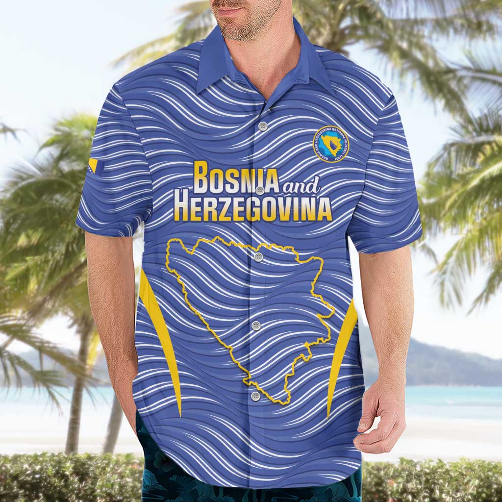Custom Bosnia and Herzegovina Football Hawaiian Shirt Come On Zmajevi