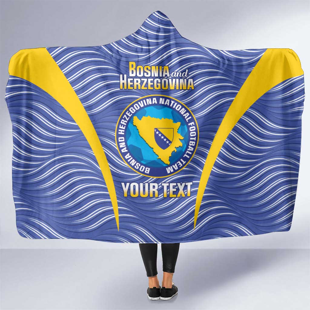 Custom Bosnia and Herzegovina Football Hooded Blanket Come On Zmajevi