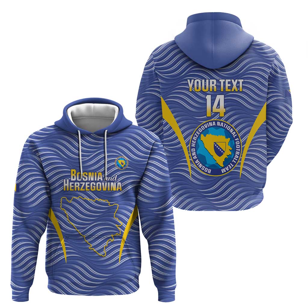 Custom Bosnia and Herzegovina Football Hoodie Come On Zmajevi