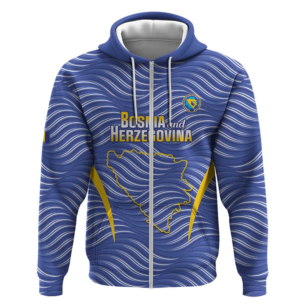 Custom Bosnia and Herzegovina Football Hoodie Come On Zmajevi