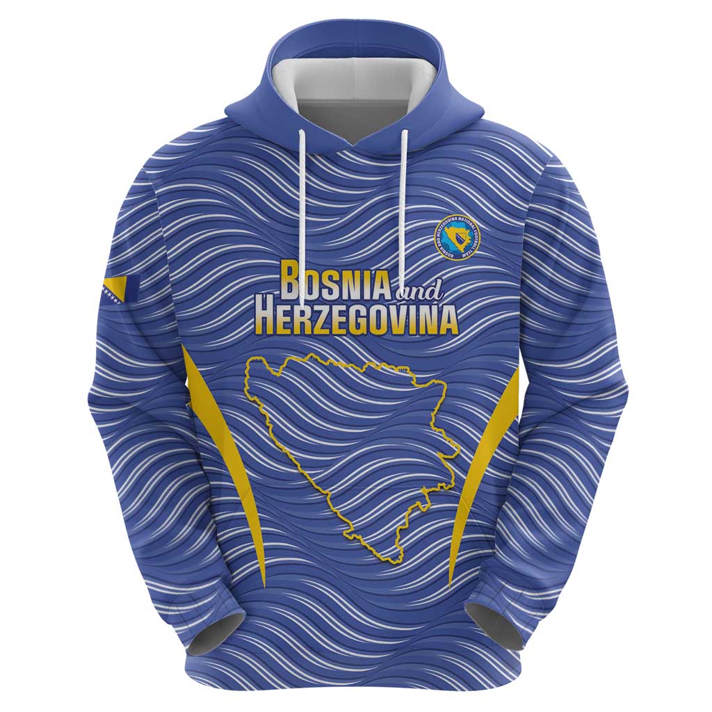 Custom Bosnia and Herzegovina Football Hoodie Come On Zmajevi