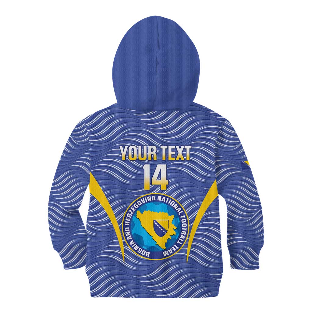 Custom Bosnia and Herzegovina Football Kid Hoodie Come On Zmajevi