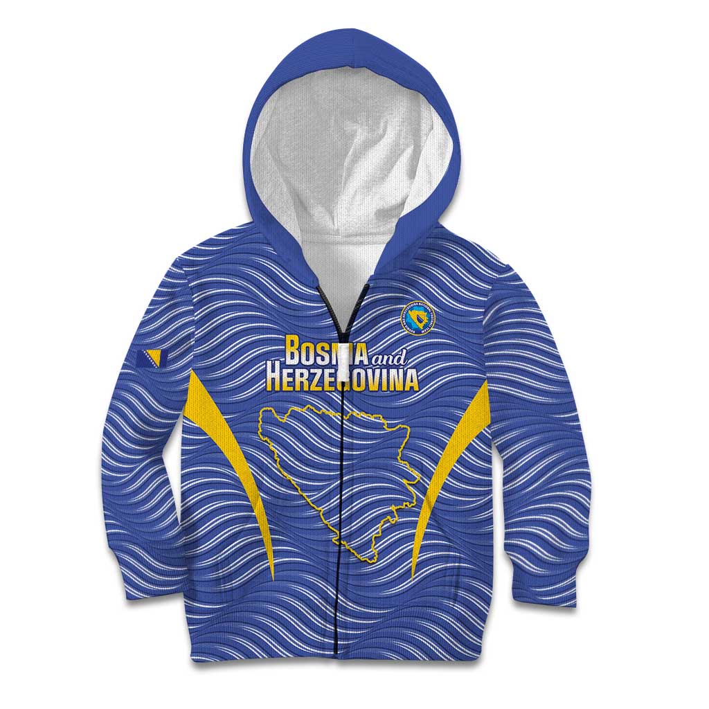 Custom Bosnia and Herzegovina Football Kid Hoodie Come On Zmajevi