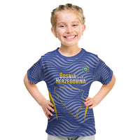 Custom Bosnia and Herzegovina Football Kid T Shirt Come On Zmajevi