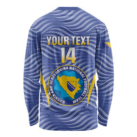 Custom Bosnia and Herzegovina Football Long Sleeve Shirt Come On Zmajevi