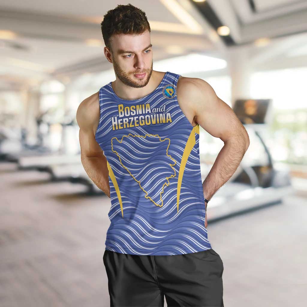 Custom Bosnia and Herzegovina Football Men Tank Top Come On Zmajevi