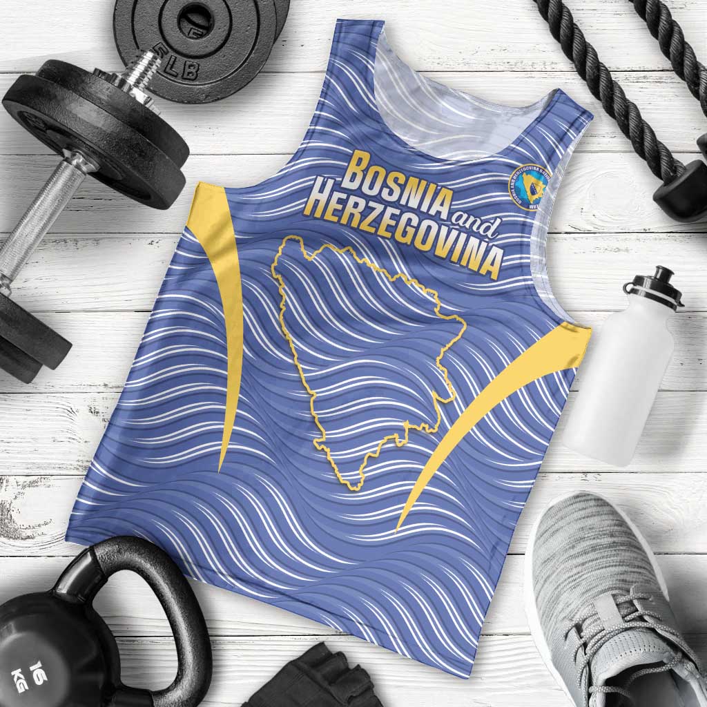 Custom Bosnia and Herzegovina Football Men Tank Top Come On Zmajevi