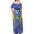 Custom Bosnia and Herzegovina Football Off Shoulder Maxi Dress Come On Zmajevi
