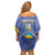 Custom Bosnia and Herzegovina Football Off Shoulder Short Dress Come On Zmajevi