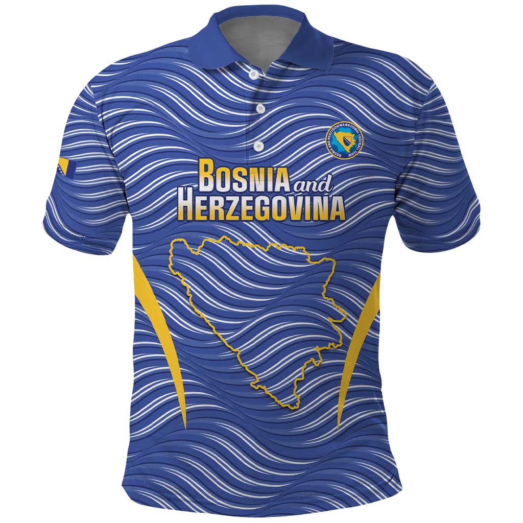 Custom Bosnia and Herzegovina Football Polo Shirt Come On Zmajevi
