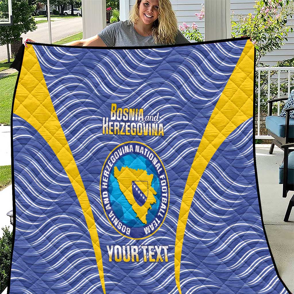 Custom Bosnia and Herzegovina Football Quilt Come On Zmajevi