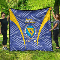 Custom Bosnia and Herzegovina Football Quilt Come On Zmajevi